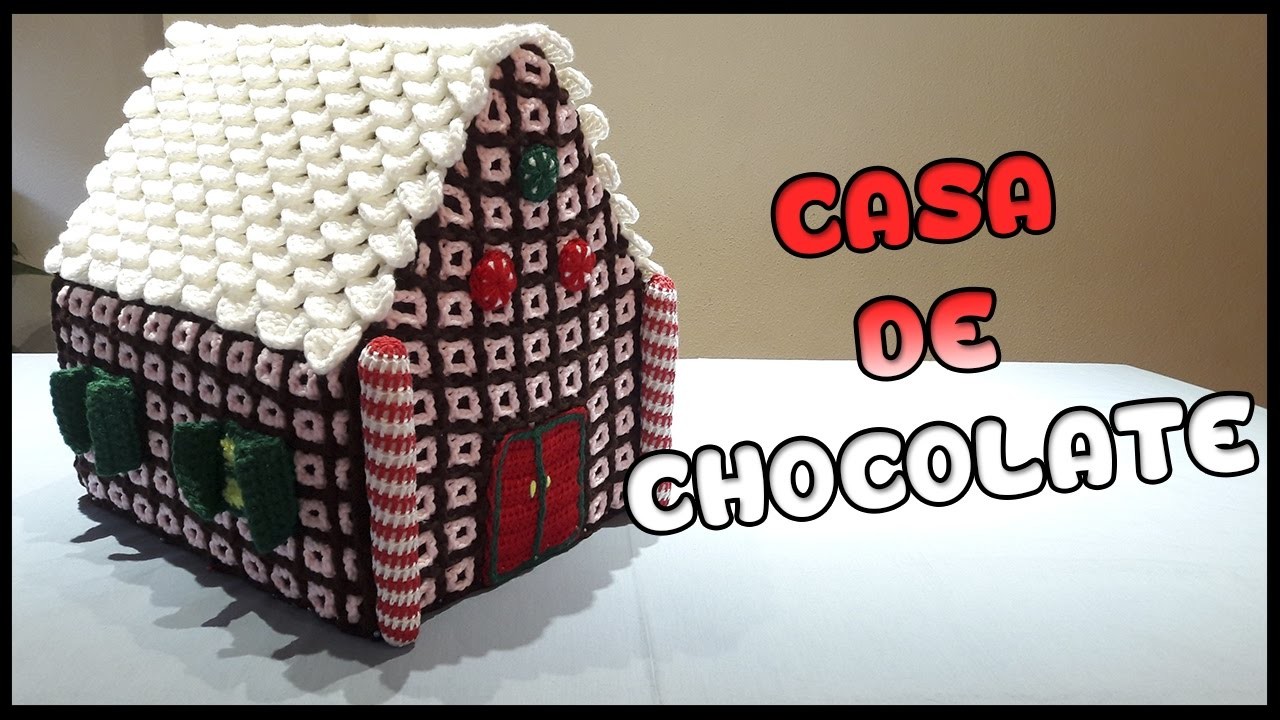 Casa de chocolate a crochet