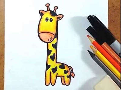 Como desenhar uma Girafa fofa