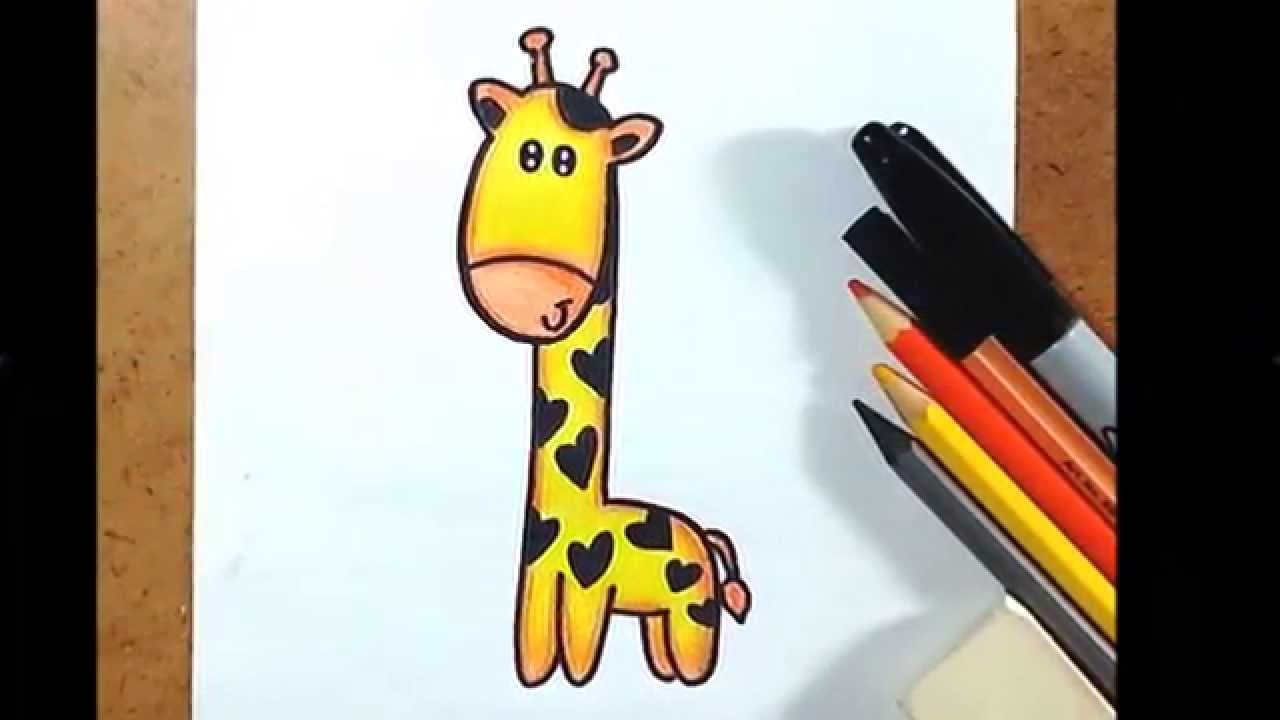 Como desenhar uma Girafa fofa