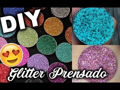 Como fazer a famosa sombra de glitter | DIY: Glitter Prensado. Glitter Injection