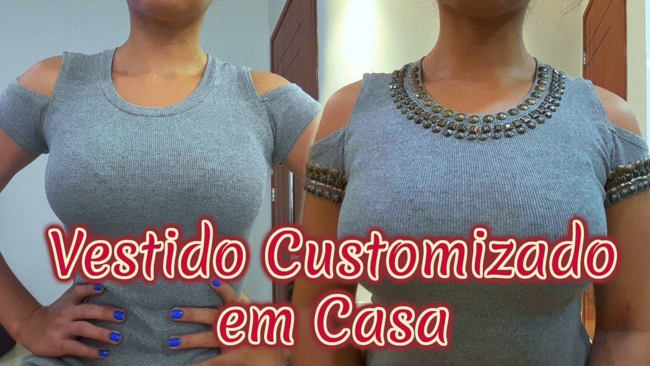 DIY: Vestido com Pedraria - #euquefiz