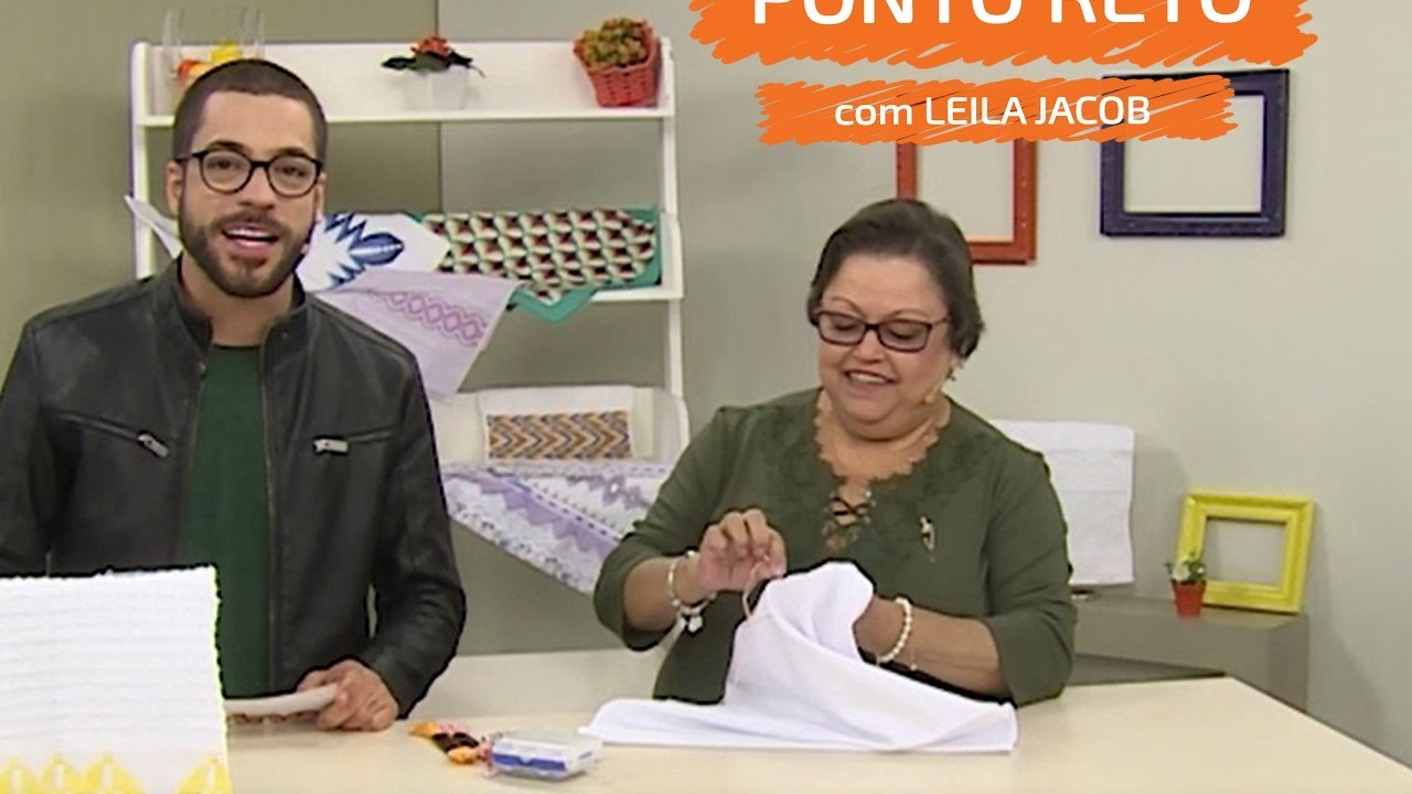 Pano de Copa com Ponto Reto - Leila Jacob  | Vitrine do Artesanato na TV