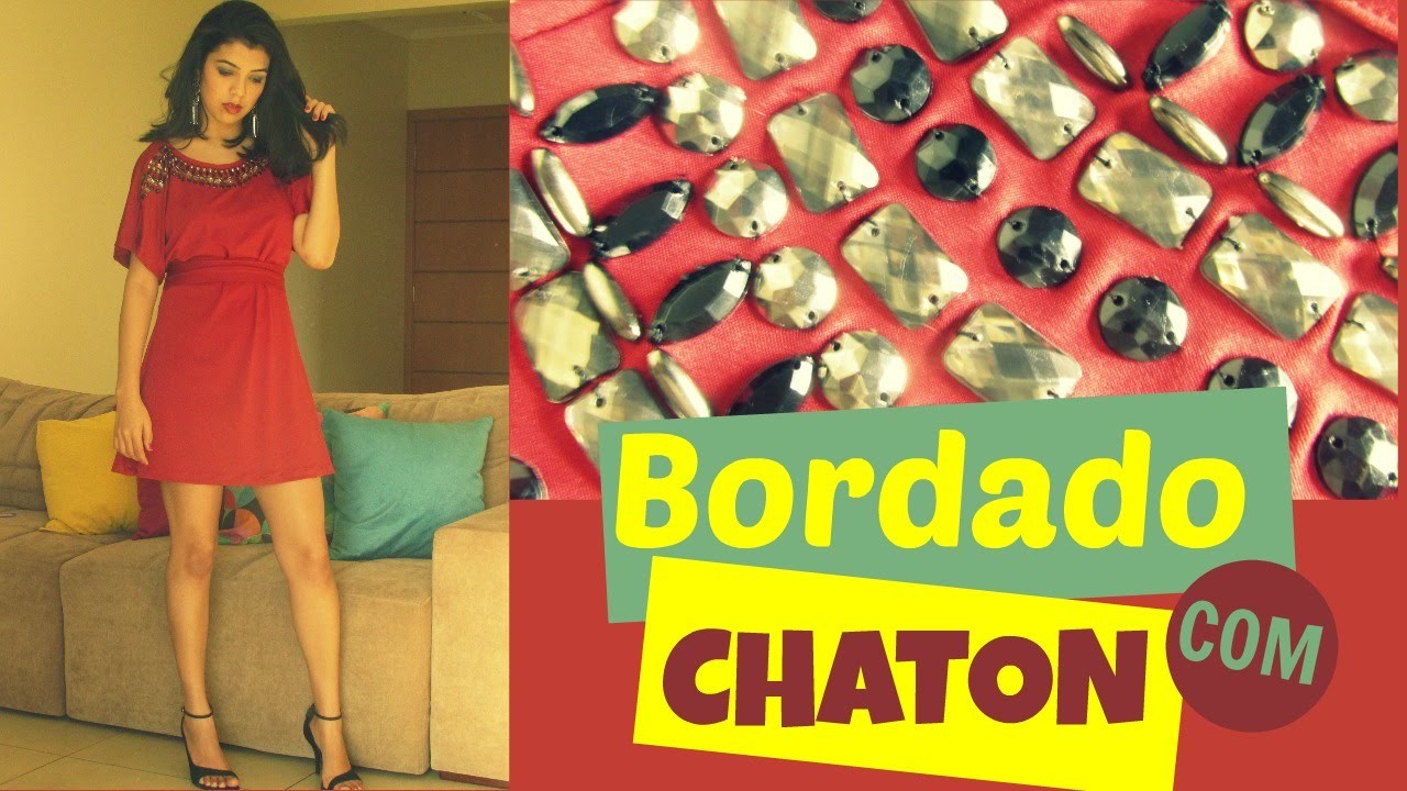 Vestido Burgundy - Bordado com Chatons