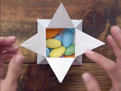 Como fazer caixa para presente de origami. #DIY #VixDIY