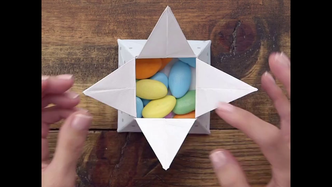 Como fazer caixa para presente de origami. #DIY #VixDIY