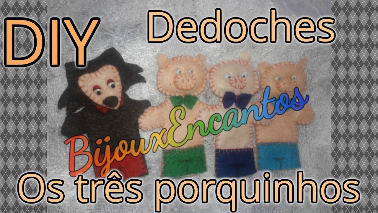 DIY Dedoches três porquinhos