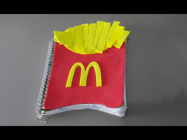 DIY volta as aulas caderno de batata frita do McDonald's