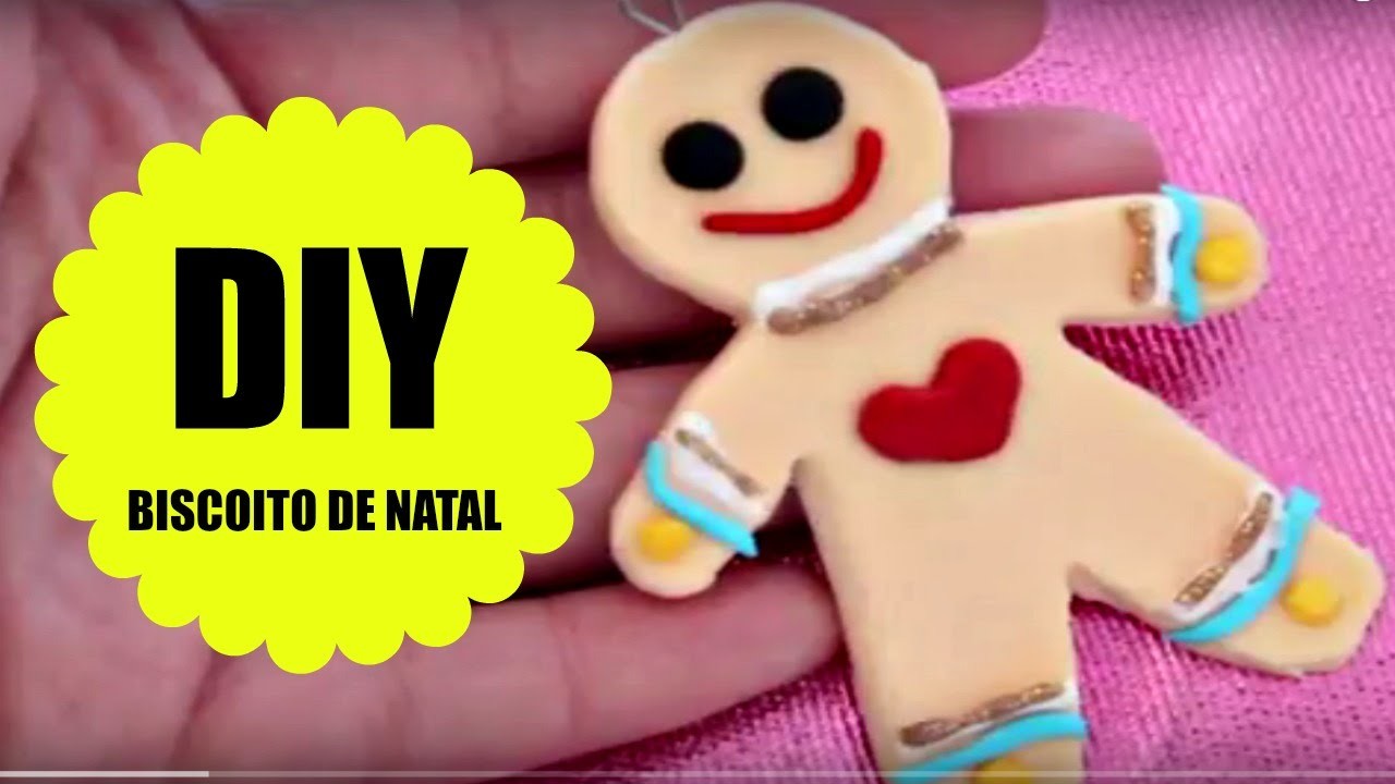 TUTORIAL BISCOITO DE NATAL - BISCUIT - POLYMER CLAY - PASSO A PASSO