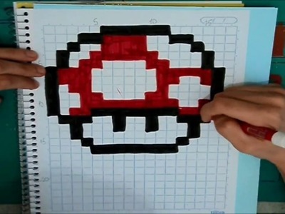 Desenhando um cogumelo vermelho - Pixel Art