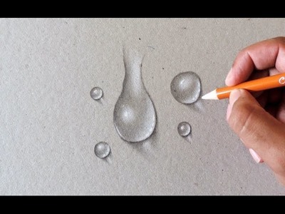 Como Desenhar Gotas de Água Realista ( How to Draw Realistic Water Drops )