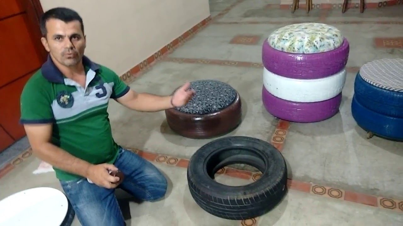 Como fazer puff de pneu