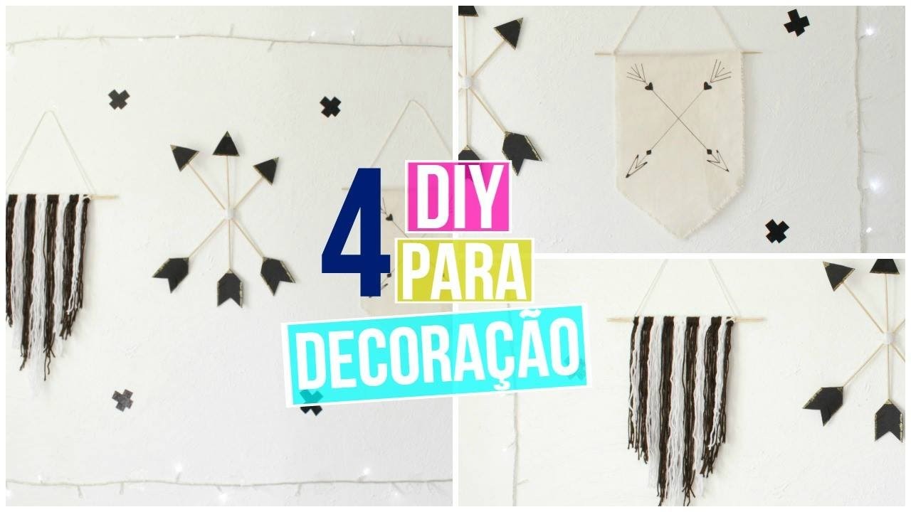 4 Diy decoração de quarto (Decor Pinterest e Tumblr Inspired) | #8em1