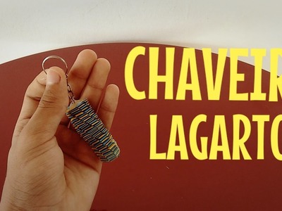 CHAVEIRO COM ORIGAMI LAGARTO
