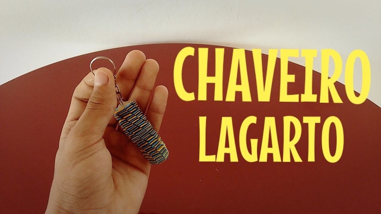 CHAVEIRO COM ORIGAMI LAGARTO