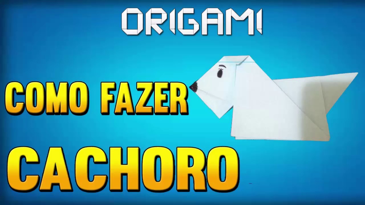 Como fazer um CACHORRO de Origami - Passo a Passo -  Folding dog Paper