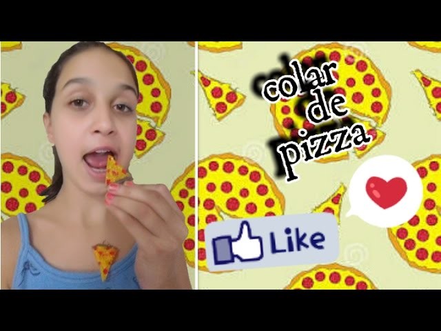 DIY: COLAR DE PIZZA, FEITO COM COLA QUENTE 