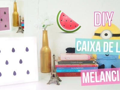 DIY(Faça você mesmo) Luminária-caixa de luz: melancia
