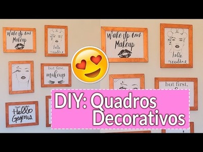 DIY: Quadros Decorativos - Reformando o Quarto | Por Jéssica Zara
