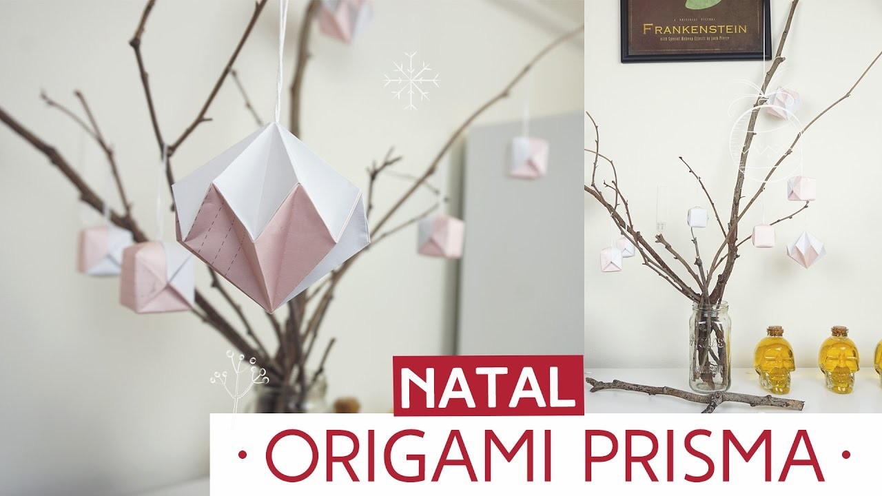 Enfeite de origami - Prisma | Natal by Aline Albino