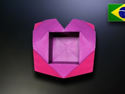 Origami: Caixa de Coração - Instruções em Português PT-BR