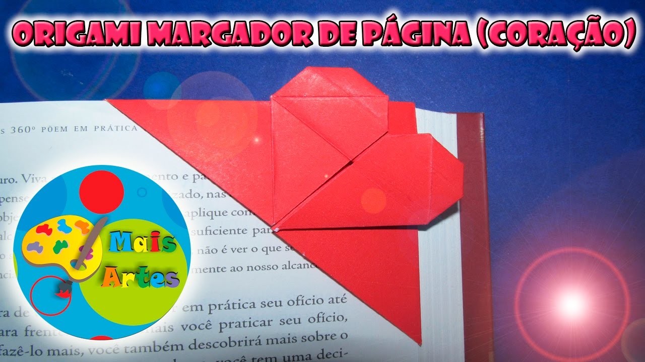 Origami Marcador de Página (Coração)