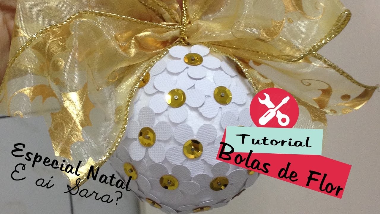 DIY - Faça você mesmo - Bolas de Natal - Bolas de Flor para Pinheiro