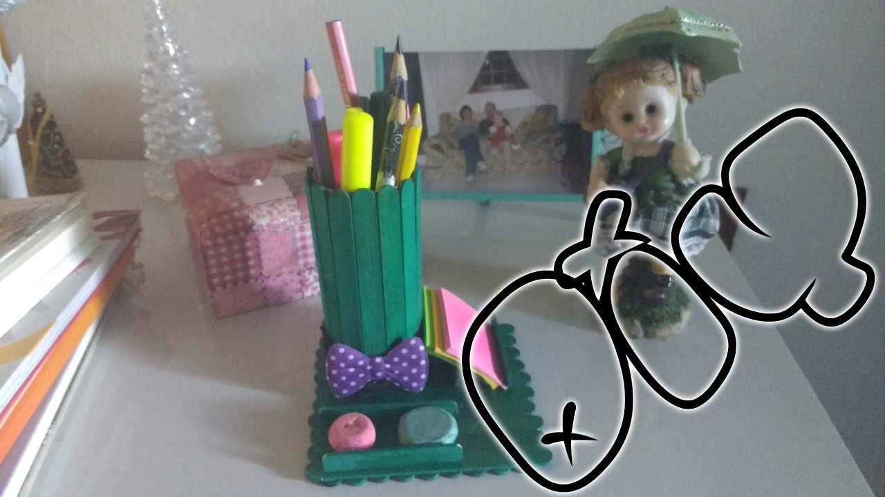 DIY - porta lápis de palitos