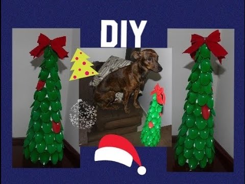 DIY Arvore de Natal Feita de Colher Descartável