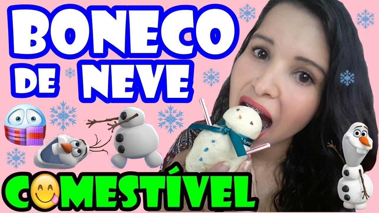 DIY BONECO DE NEVE COMESTÍVEL |  DIY SNOW STUFFED EDIBLE ( FÁCIL) #TUDOCOMESTIVEL | NATALIE SILVA