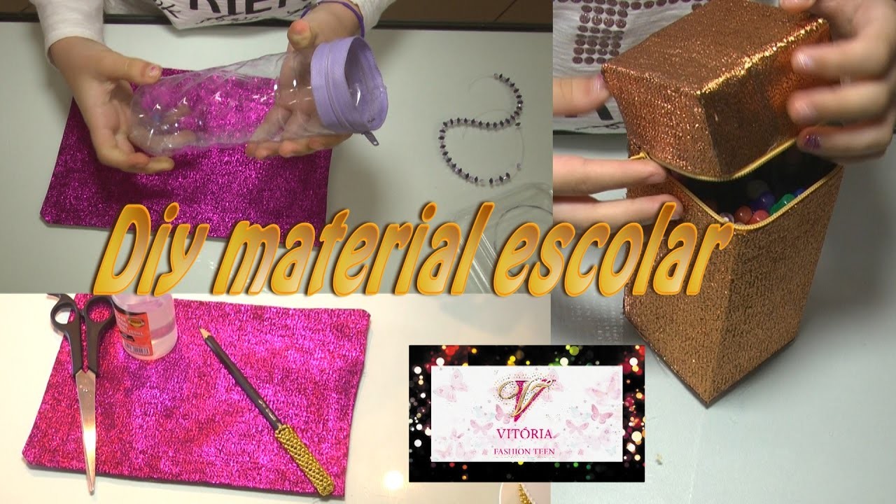 Diy material escolar faça você mesmo com Vitoria Fashion Teen