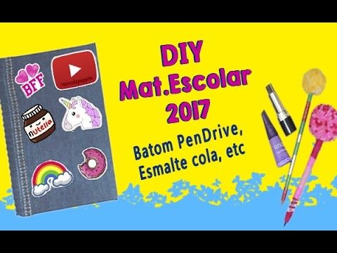 Volta as aulas 2017 Material Escolar 2017 DIY Tumblr girl Patches DIY Caderno personalizado