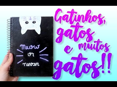 Capa de caderno com cola colorida | DIY volta às aulas #42