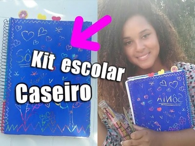 DIY: KIT DE MATERIAL ESCOLAR CASEIRO| CADERNO MÁGICO|. CANETA COM ESMALTE E MUITO MAIS