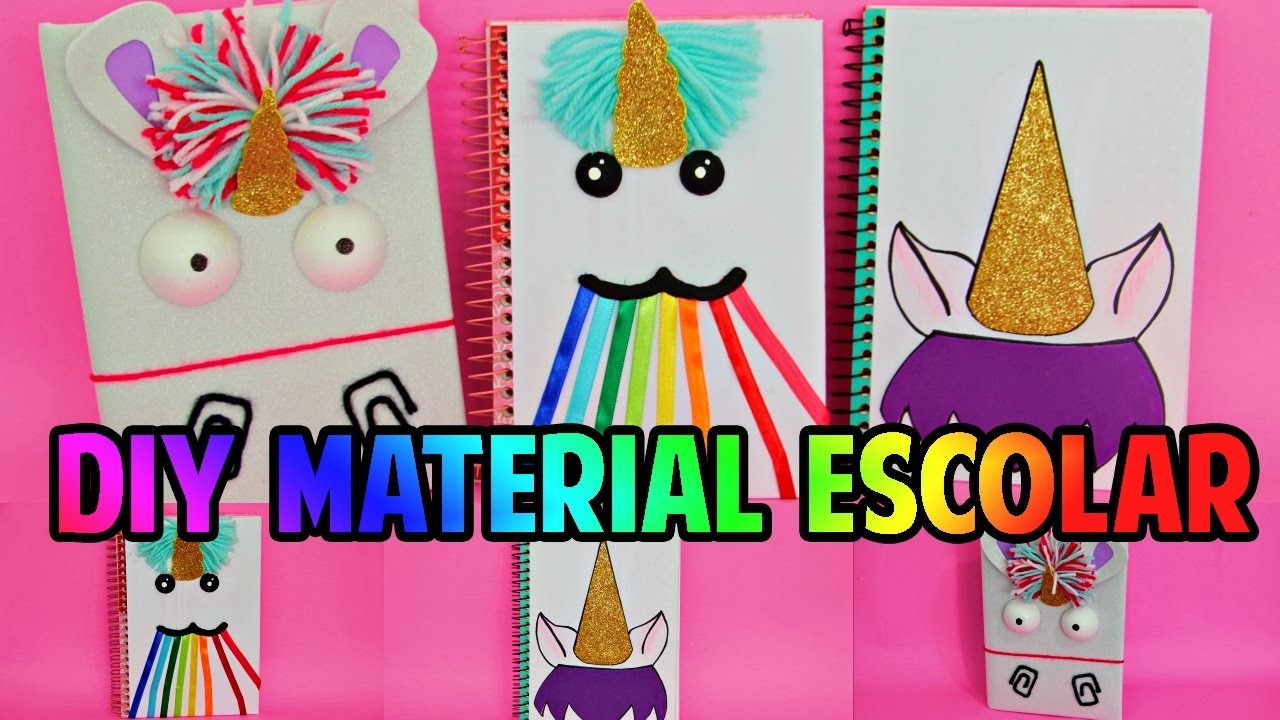 DiY:Material Escolar 2017 de UNICÓRNIO + SORTEIO