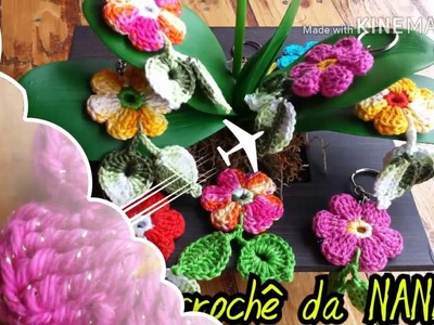 Chaveiro de Croche .  flor.  #Crochê