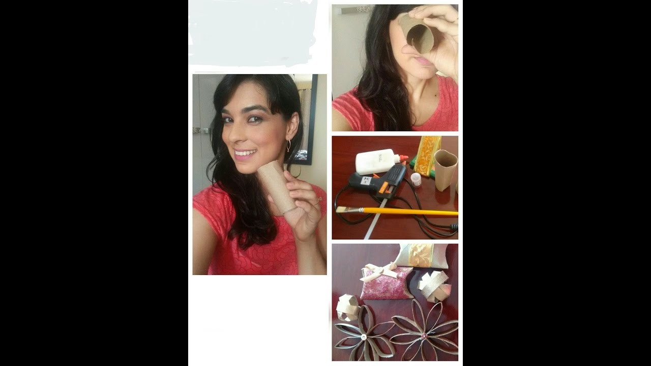 DIY enfeites natalinos com rolo de papel higiênico #reciclagem