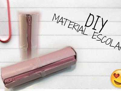 DIY MATERIAL ESCOLAR - Estojo de papel higiênico