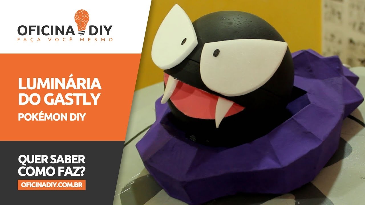 Luminária do Gastly - Pokémon DIY | Oficina DIY #52