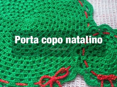 DIY  Porta Copo Natalino em Croche