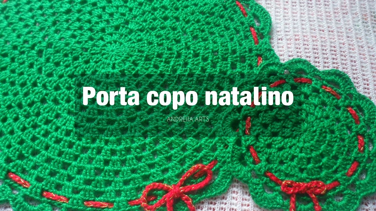 DIY  Porta Copo Natalino em Croche