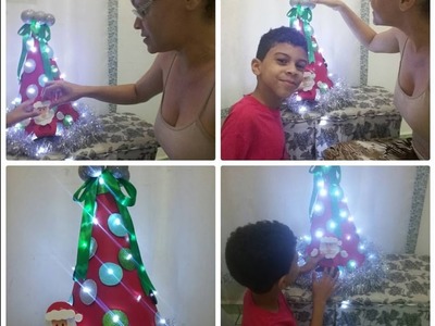 DIY- arvore de natal com papel cartão em 10 minutos
