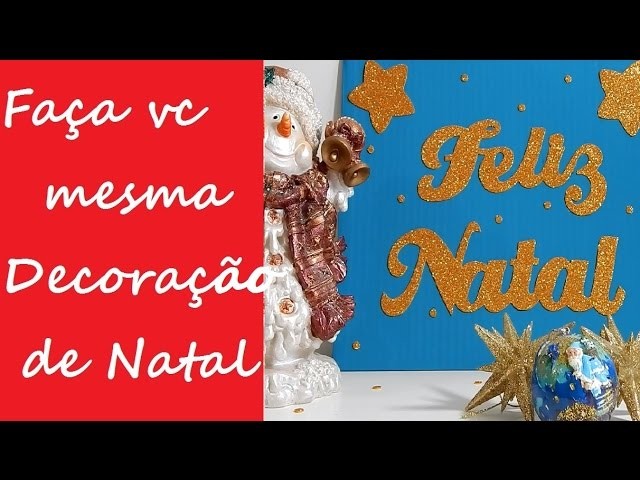 DIY - Decoração de Natal 7 - Quadro Feliz Natal - fácil e barato - MilkShakeTube