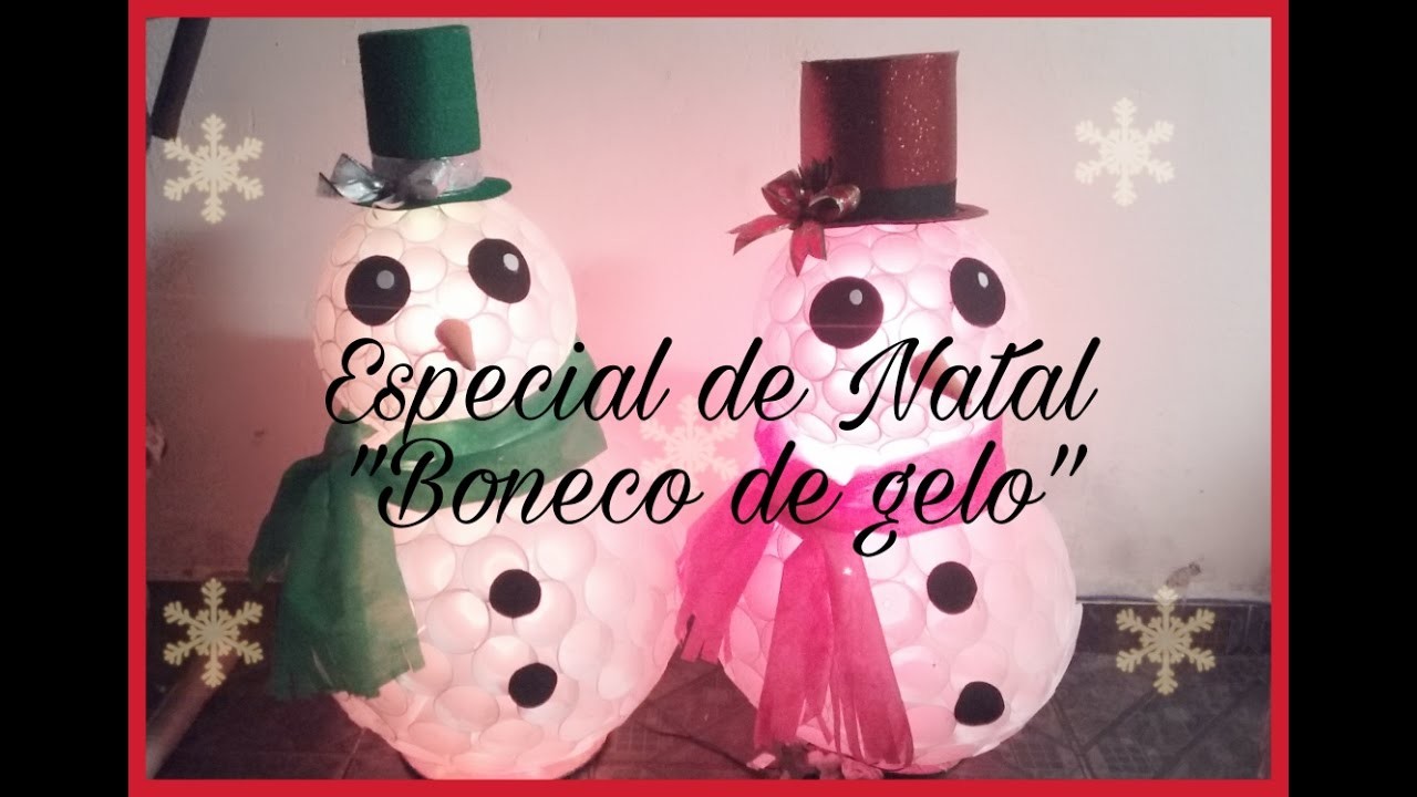 #DIY-Decoração de natal "BONECO DE NEVE "