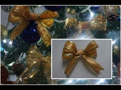 DIY: Laço duplo fácil, para árvore de natal e etc.