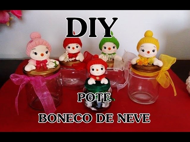 DIY PARA O NATAL #2 - POTE BONECO DE NEVE