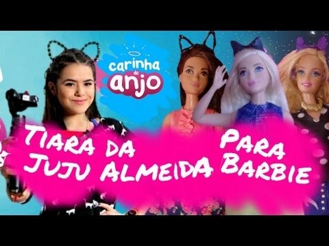 DIY tiara de gatinho da Juju Almeida(carinha de anjo) para bonecas-Dica de Boneca