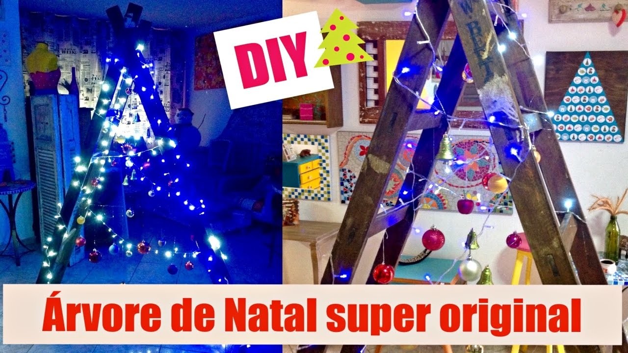 Natal #3 | DIY | Como fazer árvore de Natal criativa, com escada usada