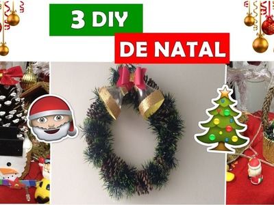 DIY DE NATAL: Enfeites com rolo de fita, Guirlanda de Pinhas ⛄️