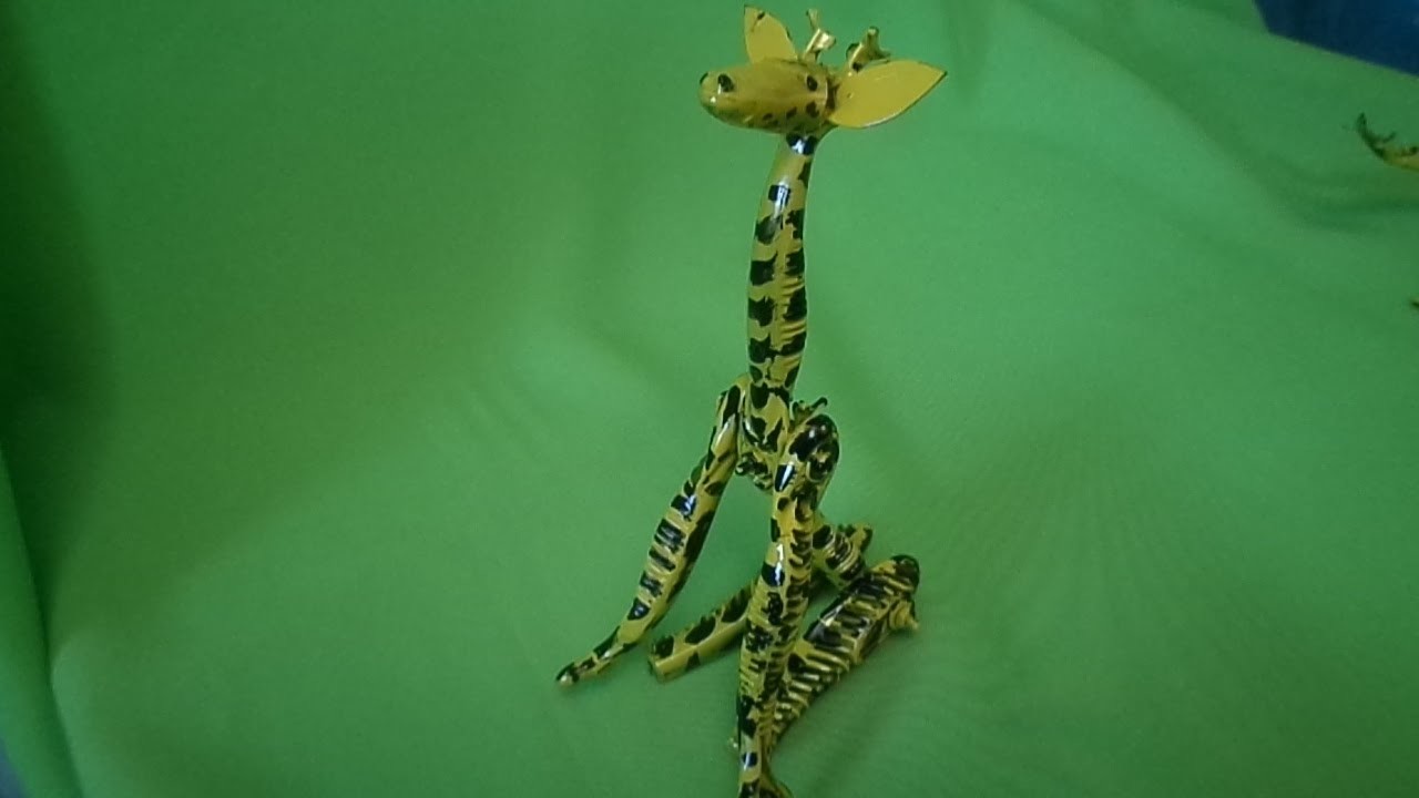 Como Fazer 02 Girafa de Prestobarba Gillette e Outros Materiais.