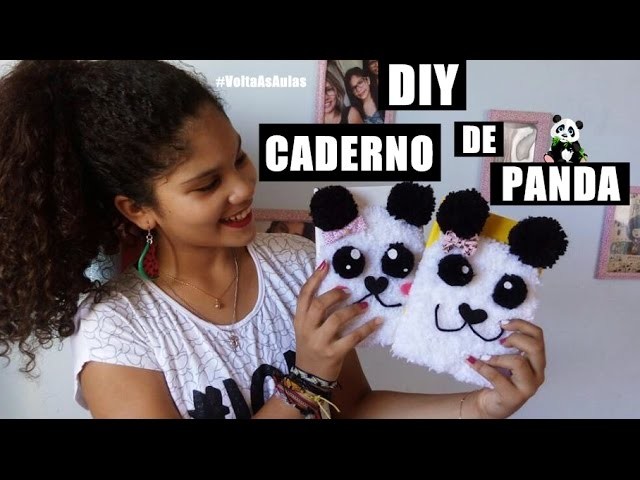 D.I.Y VOLTA AS AULAS - CADERNO DE PANDA (muito fácil)